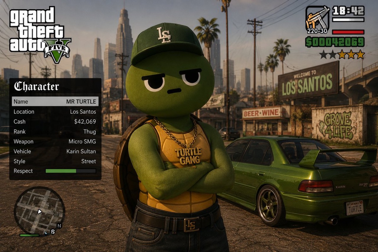 Mr Turtle — GTA render